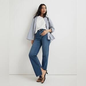 Madewell Baggy Straight high-rise blue jeans size 33